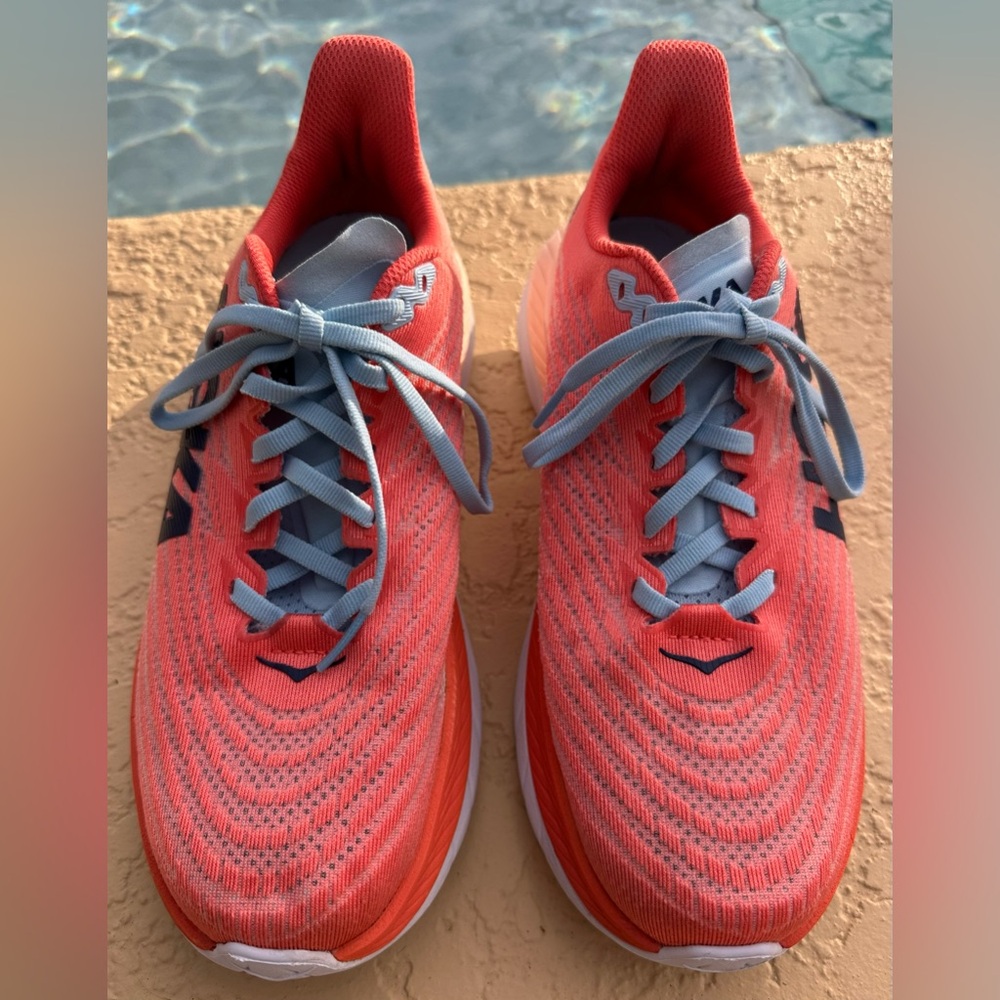 Hoka One One Mach 5 Camellia Peach Parfait Running Shoes Women’s Size 8 in VGC - Picture 2 of 16